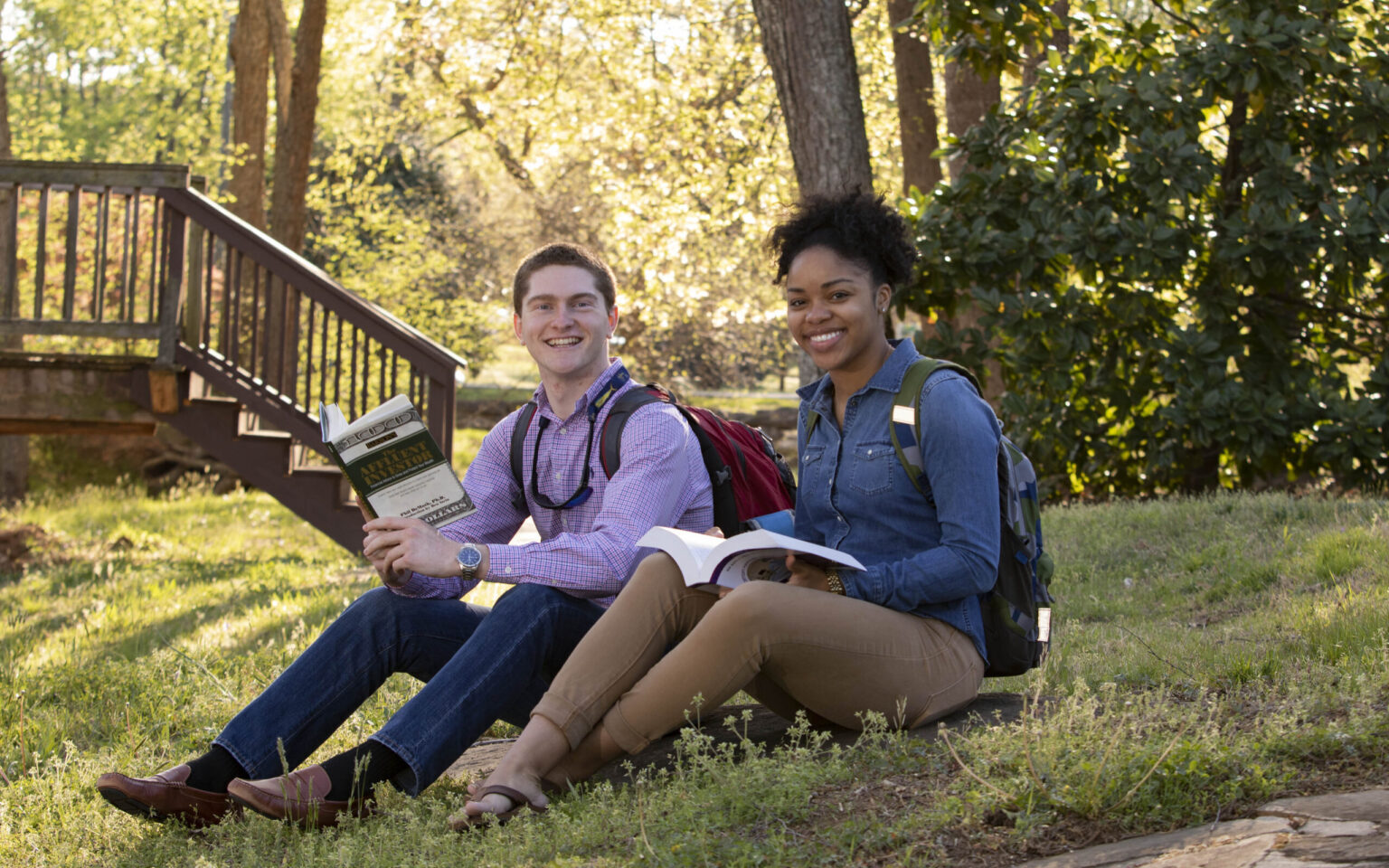 Students on campus.