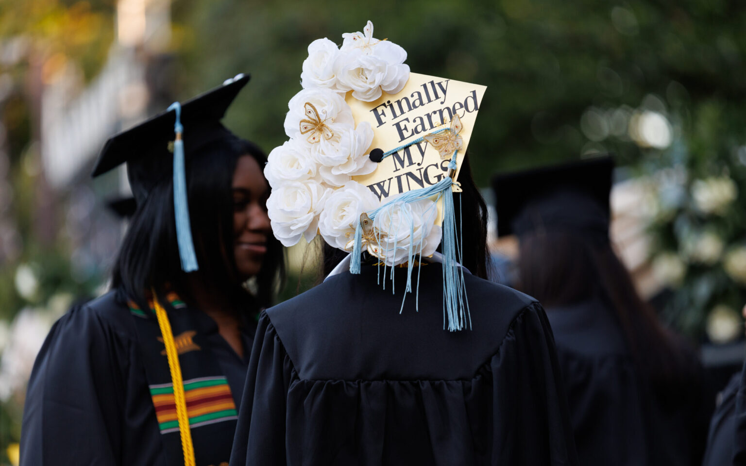 A student's graduation cap
