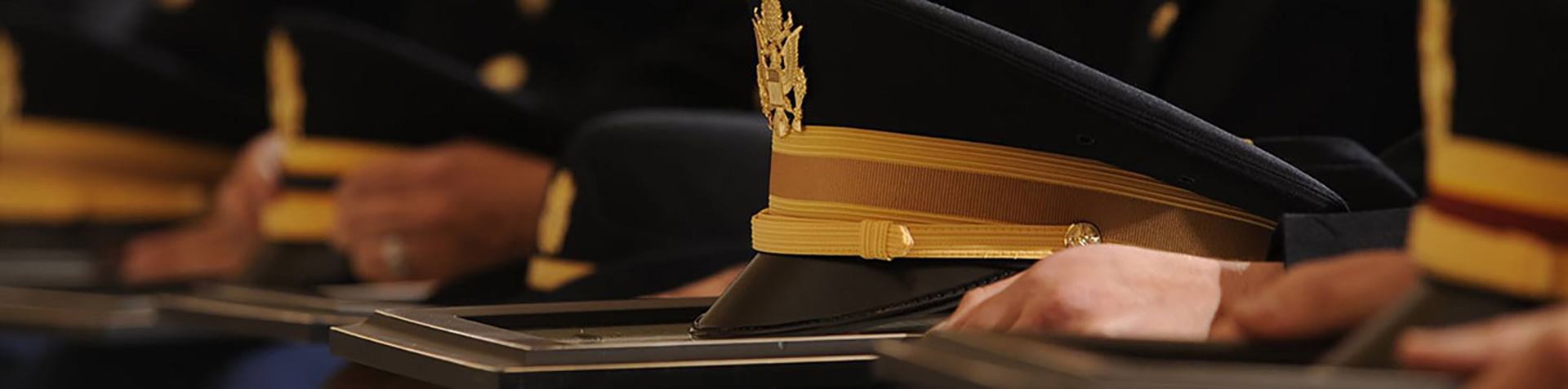 military hat on table