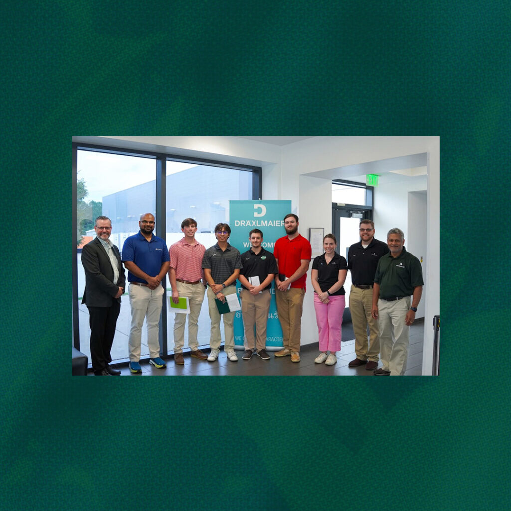First cohort of USC Upstate's Industrial Engineering majors visit the local Dräxlmaier office.