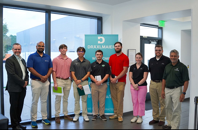 First cohort of USC Upstate's Industrial Engineering majors visit the local Dräxlmaier office.
