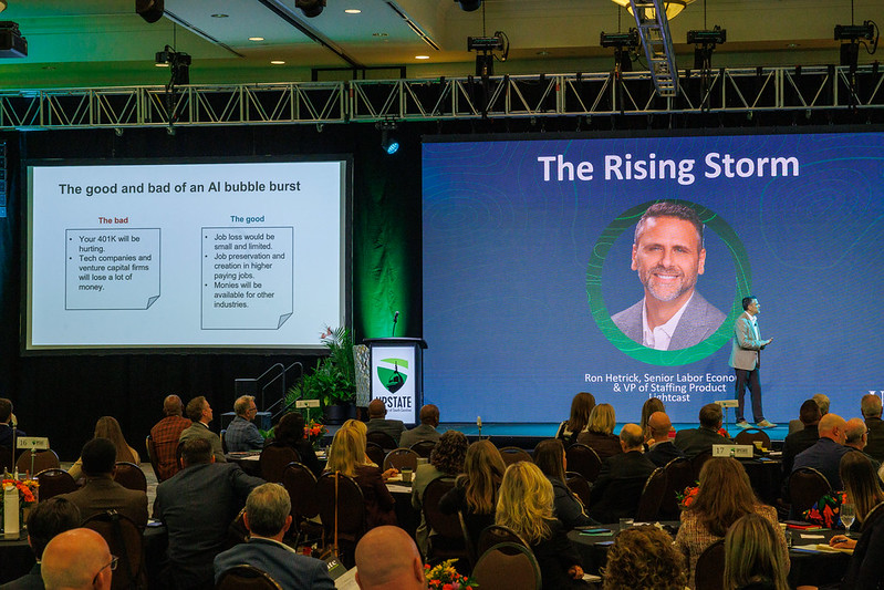 Ron Hetrick giving a presentation at the Upstate Talent Forum