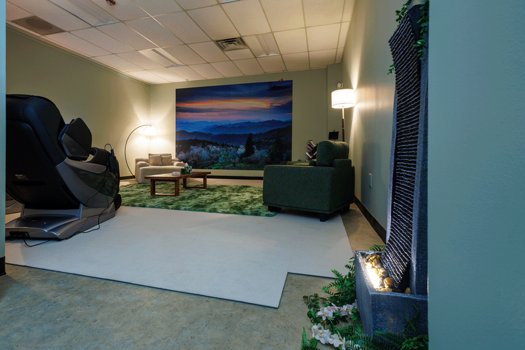 Photo of the Relaxation Room furniture layout