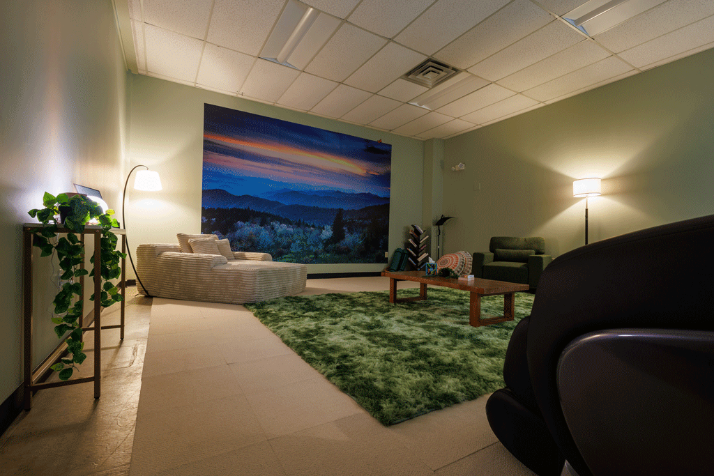 Photo of the Relaxation Room furniture layout