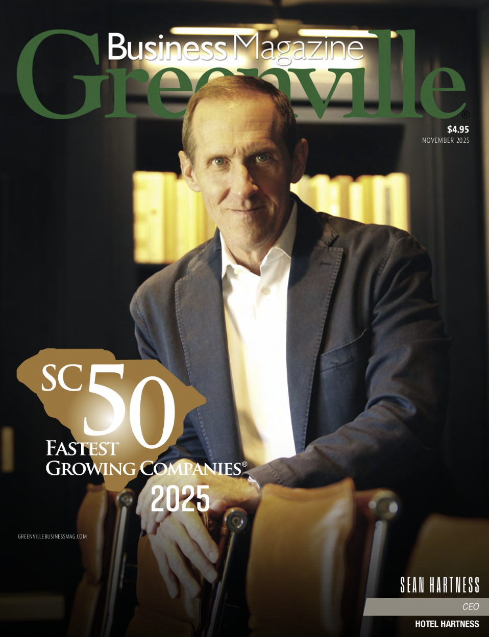 Greenville Business Magazine cover for November 2025