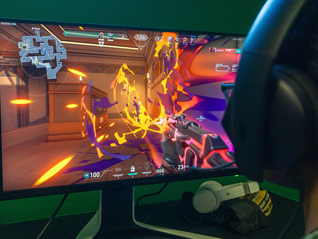 Computer game being played