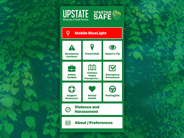 Spartan Safe safety app home screen