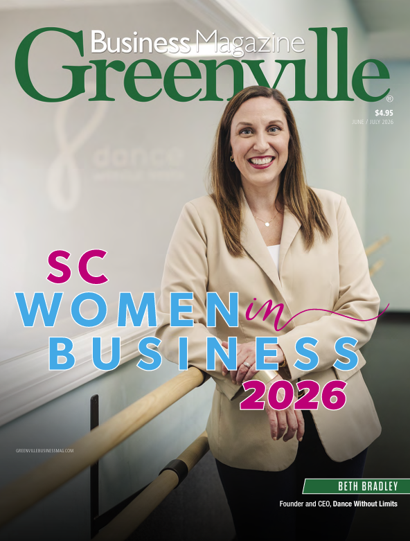 Cover image of Greenville Business Magazine's June/July issue.
