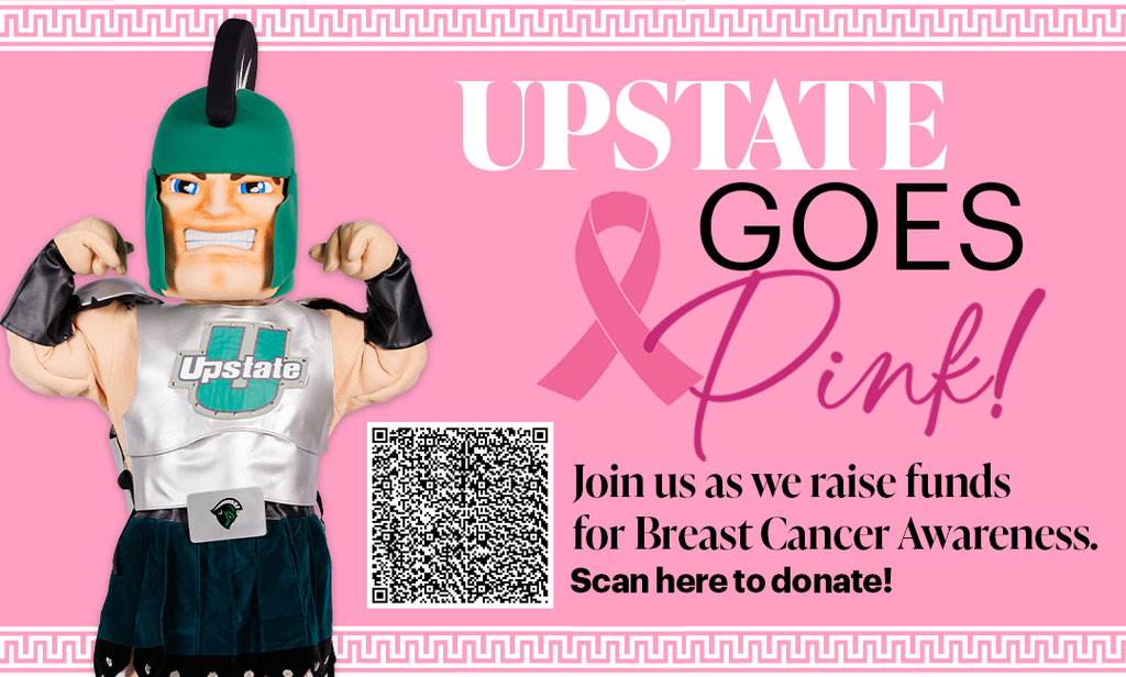 Informational graphic about Upstate Goes Pink!, a campaign to raise funds for breast cancer research and awareness.