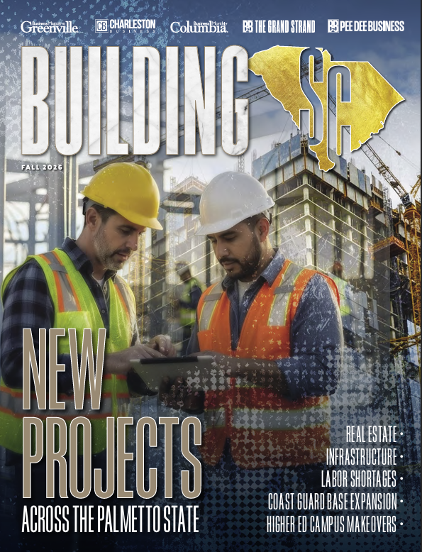 Front cover of the Building SC issue of Greenville Business Magazine